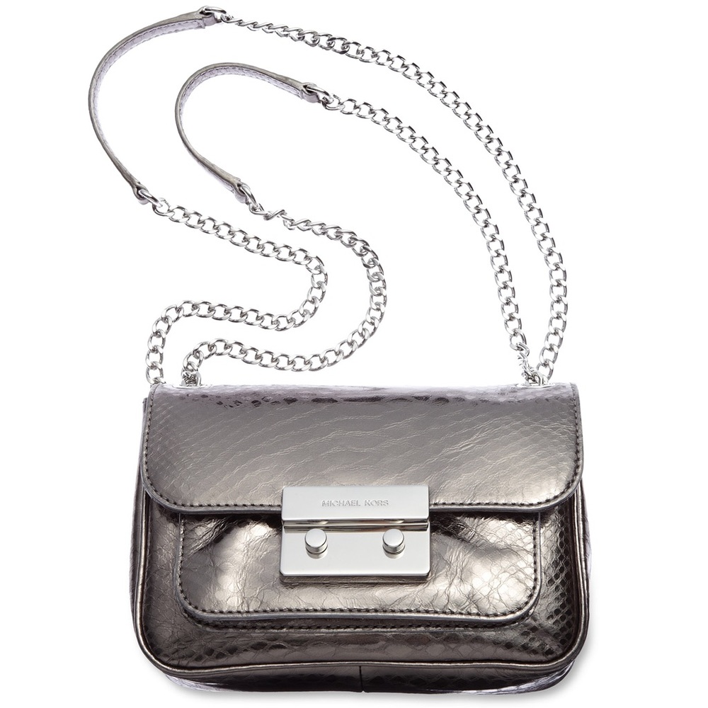 Silver Python Embossed Sloan Michael Kors Bag